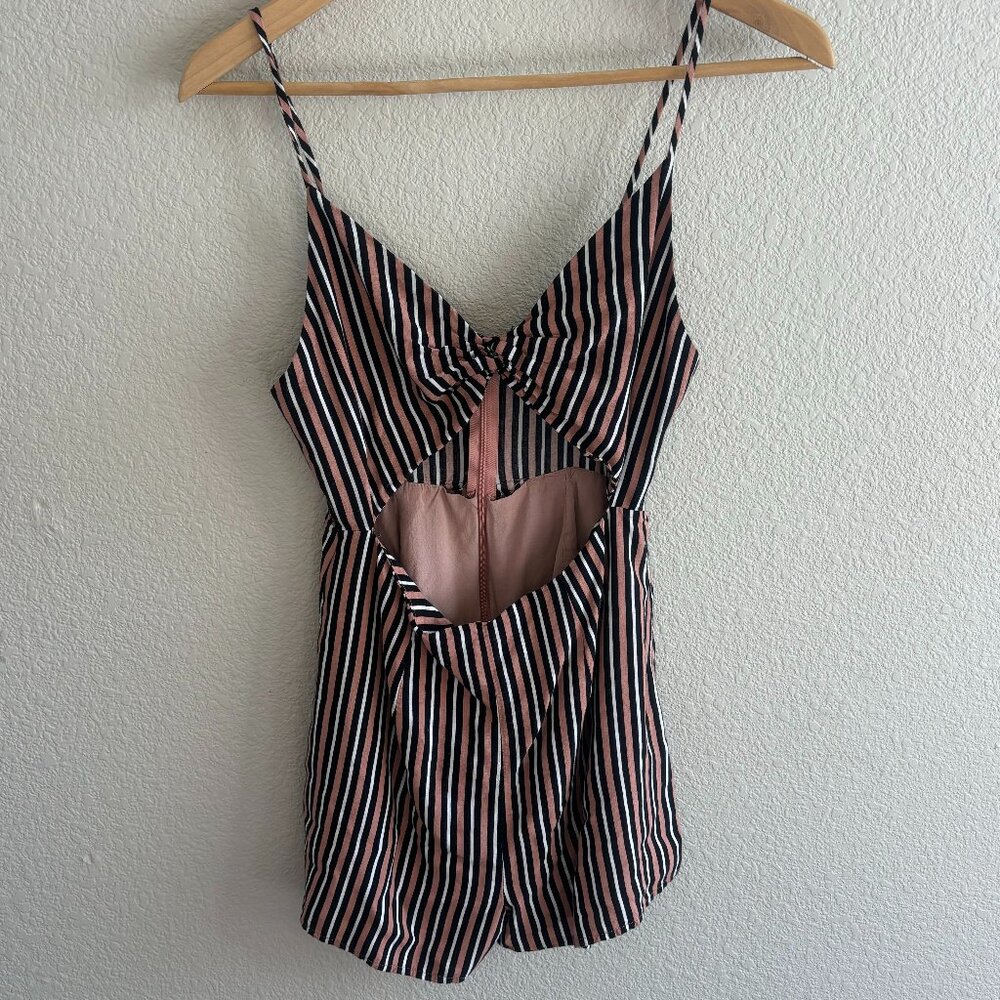 Kimchi Blue Multicolor Striped Cutout Romper